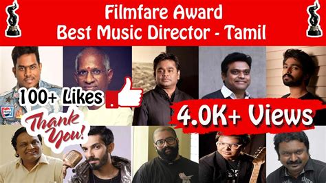 filmfare award for best music director tamil|More.